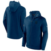 Seattle Kraken Fanatics Authentic Pro Road Tech Lightweight Full-Zip Hoodie Jacket - Navy Hoodies