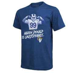 Aaron Donald Los Angeles Rams Majestic Threads Tri-Blend Player Graphic T-Shirt - Royal for sale