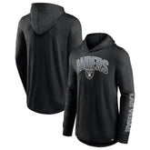 Las Vegas Raiders Front Runner Long Sleeve Hooded T-Shirt - Black sale