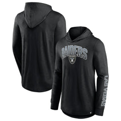 Las Vegas Raiders Front Runner Long Sleeve Hooded T-Shirt - Black sale