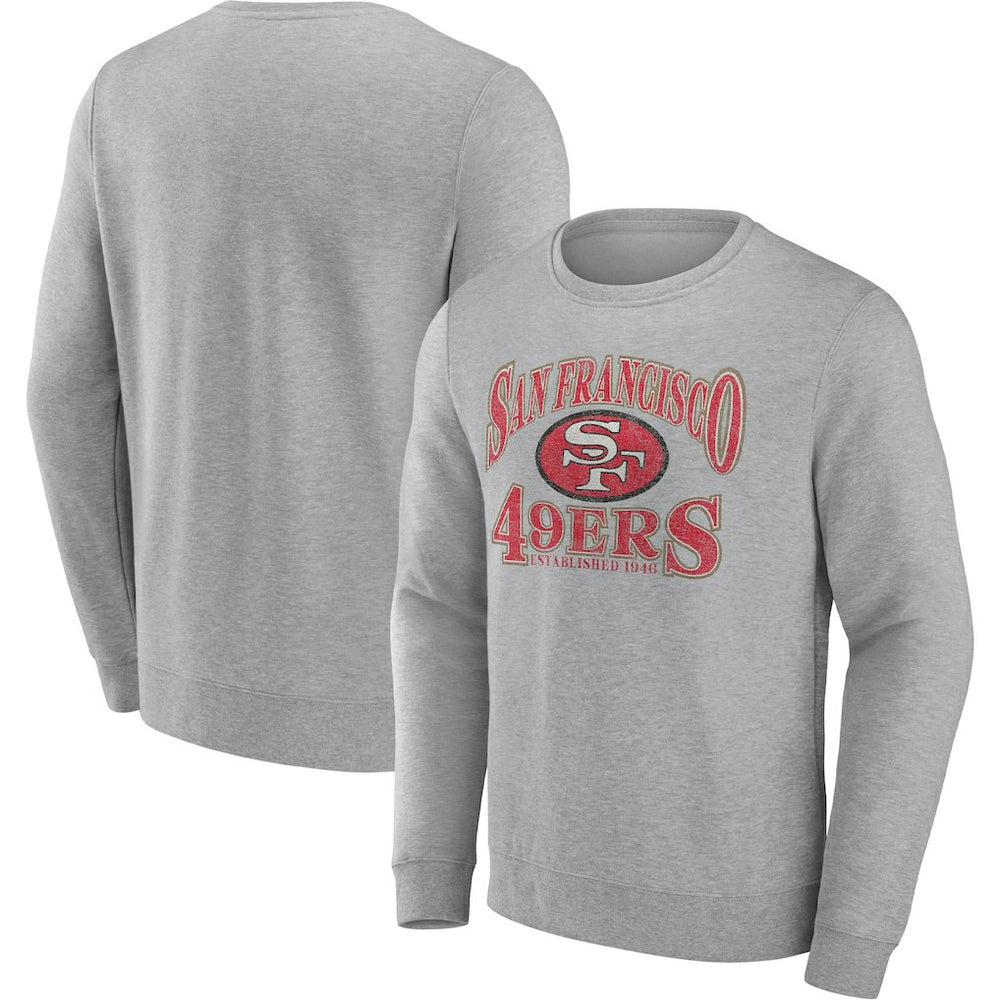 San Francisco 49ers Playability Pullover Sweatshirt - Heathered Charcoal sale