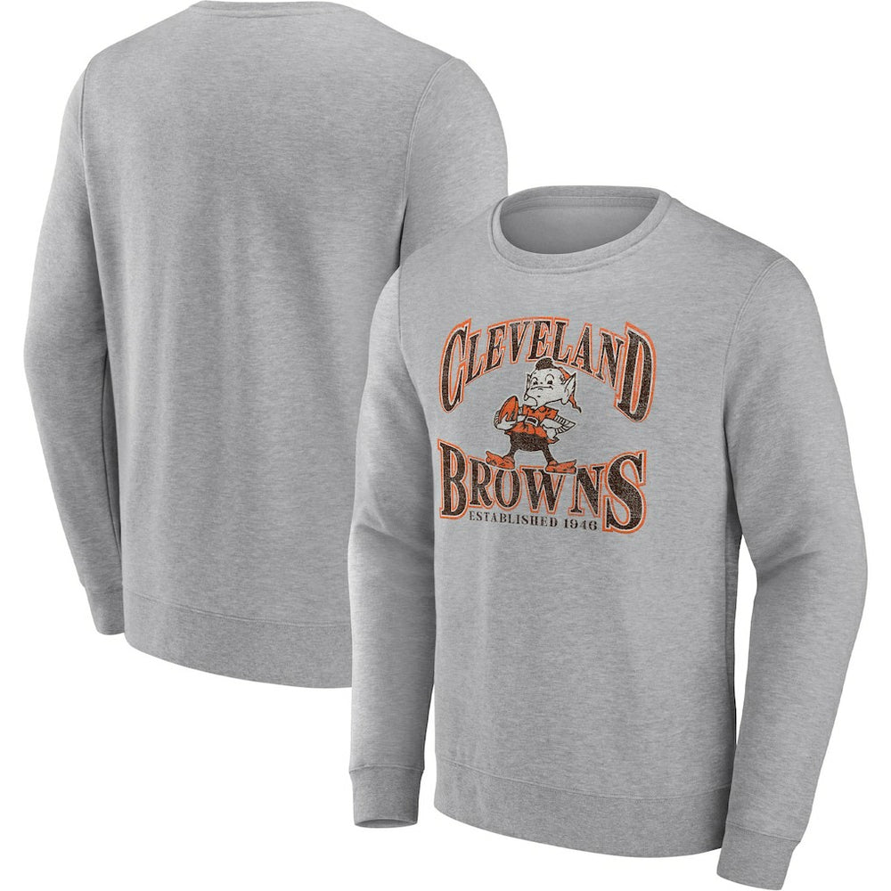Cleveland Browns Playability Pullover Sweatshirt - Heathered Gray discount