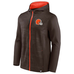Cleveland Browns Ball Carrier Full-Zip Hoodie - Brown/Orange outlet