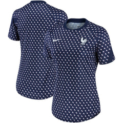 France National Team Women's 2022/23 Pre-Match Home Performance Top - Navy sale