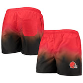 Cleveland Browns FOCO Dip-Dye Swim Shorts - Orange/Brown discount