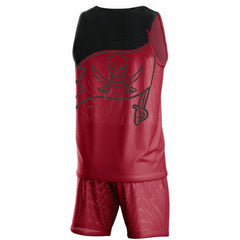Tampa Bay Buccaneers FOCO Colorblock Mesh V-Neck & Shorts Set - Red cheap