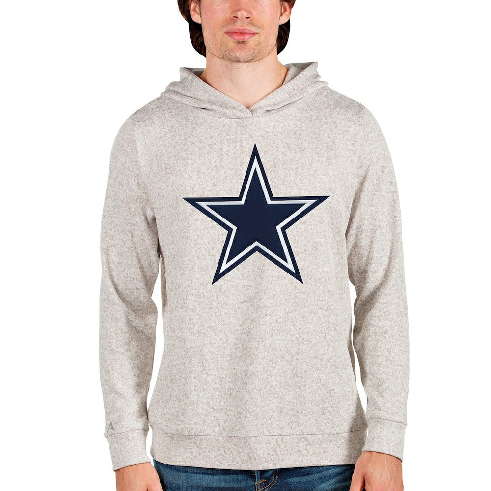 Dallas Cowboys Antigua Absolute Logo Pullover Hoodie - Oatmeal online