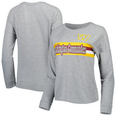 Washington Commanders Juniors All Striped Up Raglan Long Sleeve T-Shirt - Heathered Gray outlet