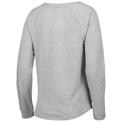 Las Vegas Raiders Juniors All Striped Up Raglan Long Sleeve T-Shirt - Heathered Gray outlet
