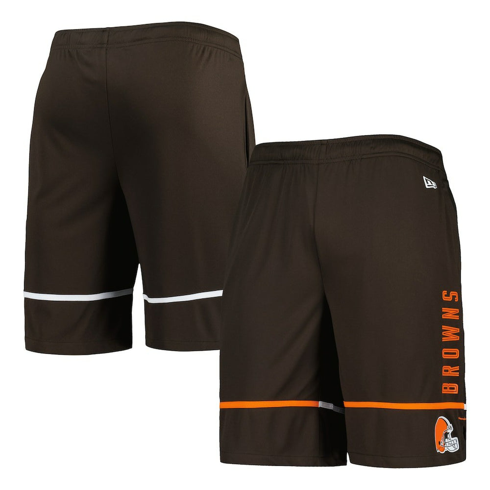 Cleveland Browns New Era Combine Authentic Rusher Training Shorts - Brown for sale