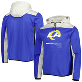 Los Angeles Rams New Era Combine Authentic Hard Hitter Pullover Hoodie - Royal outlet