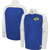 Los Angeles Rams New Era Combine Authentic O-Line Raglan Half-Zip Jacket - Royal online