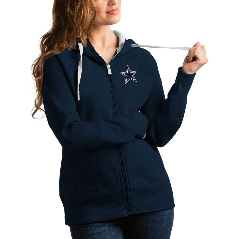 Dallas Cowboys Antigua Women's Victory Full-Zip Hoodie - Navy online