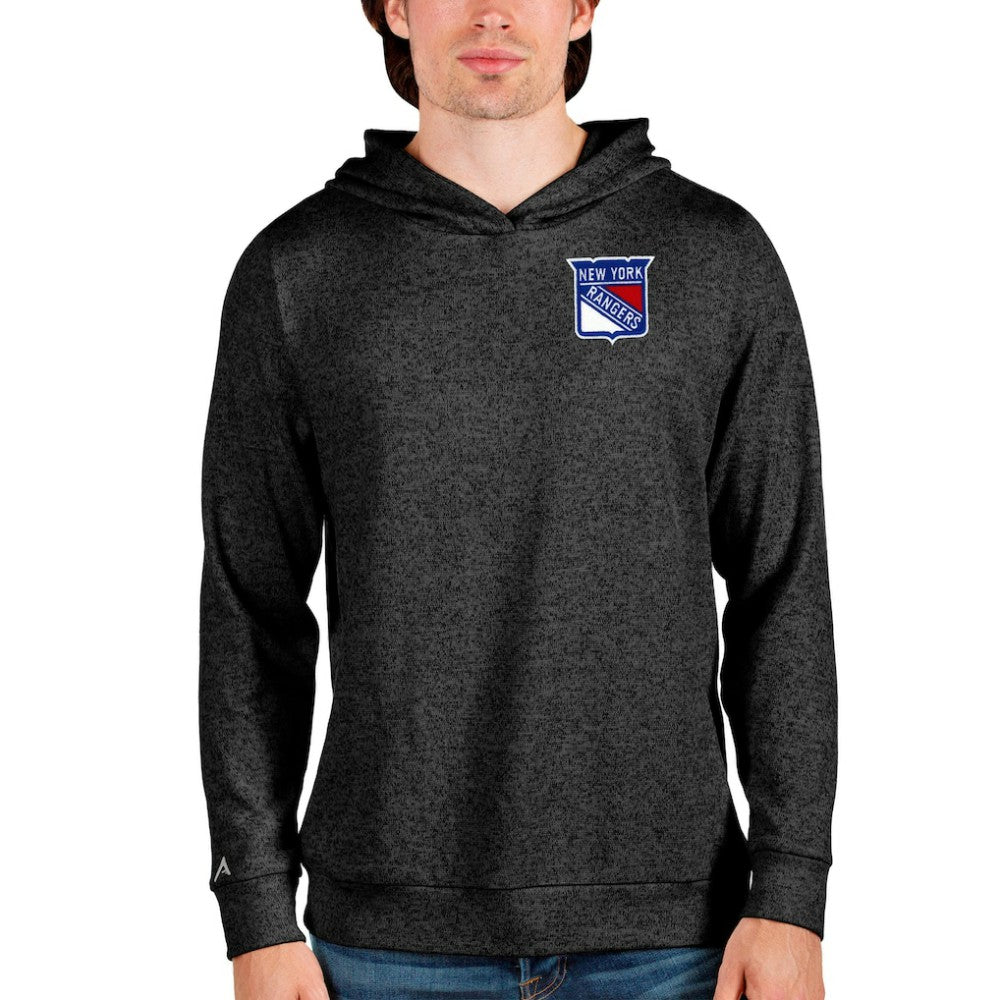 New York Rangers Antigua Team Absolute Pullover Hoodie - Black Hoodies