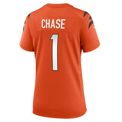 Ja'Marr Chase Cincinnati Bengals Women's Alternate Game Jersey - Orange on sale