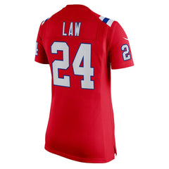 Ty Law New England Patriots Women's Retired Game Jersey - Red outlet