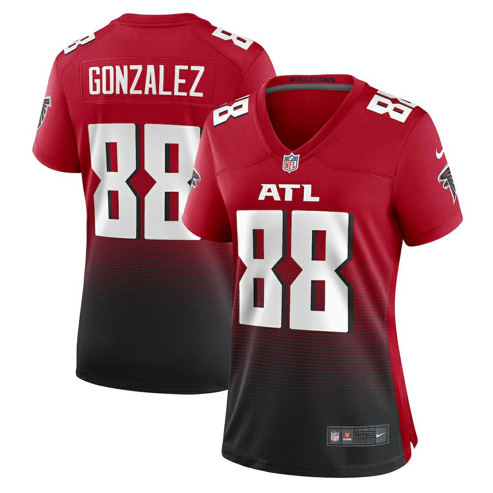Tony Gonzalez Atlanta Falcons Women's Retired Game Jersey - Red on sale