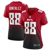 Tony Gonzalez Atlanta Falcons Women's Retired Game Jersey - Red on sale