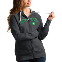 Boston Celtics Antigua Women's Team Victory Full-Zip Hoodie - Charcoal for sale