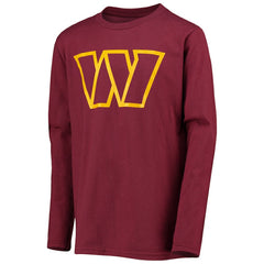 Washington Commanders Youth Primary Team Logo Long Sleeve T-Shirt - Burgundy discount