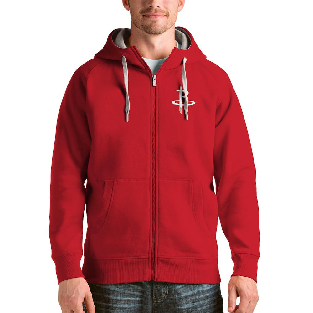 Houston Rockets Antigua Logo Victory Full-Zip Hoodie sale - Red discount