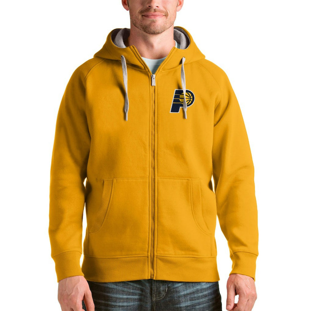 Indiana Pacers Antigua Logo Victory Full-Zip Hoodie - Gold shop