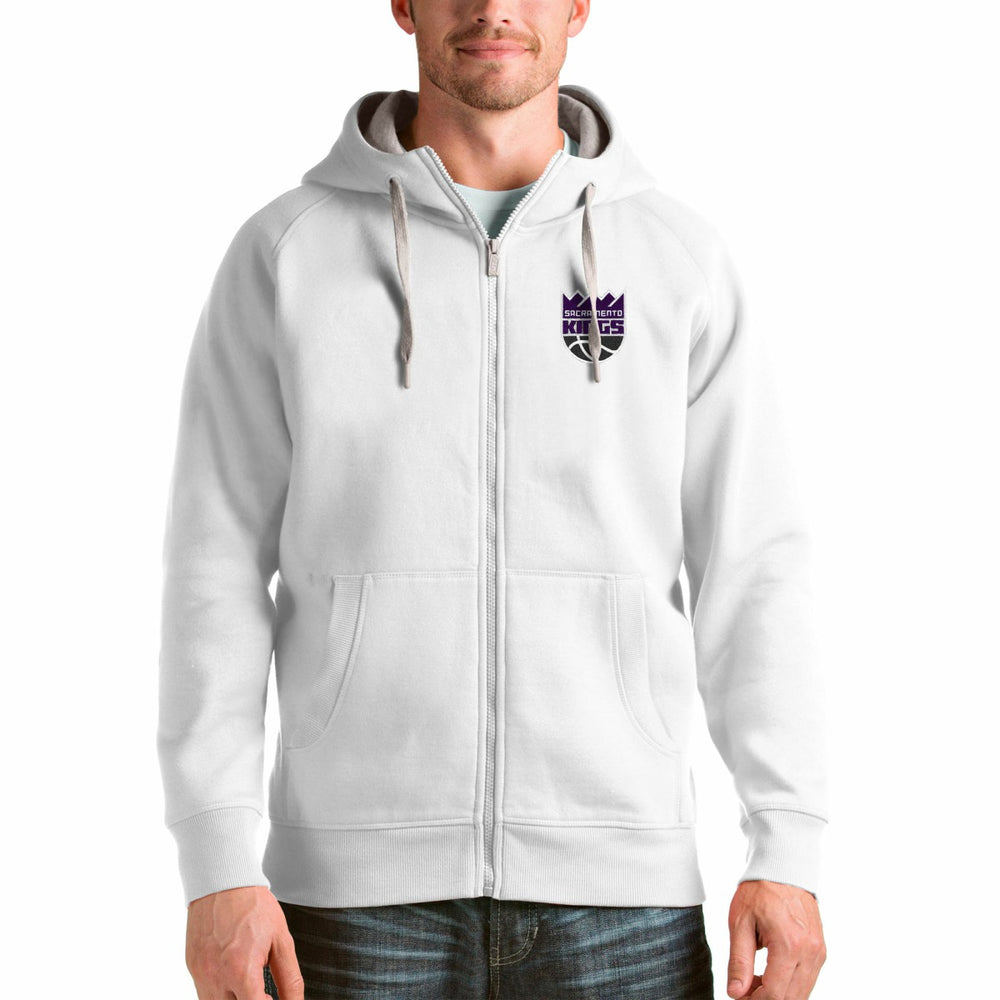 Sacramento Kings Antigua Logo Victory Full-Zip Hoodie - White outlet