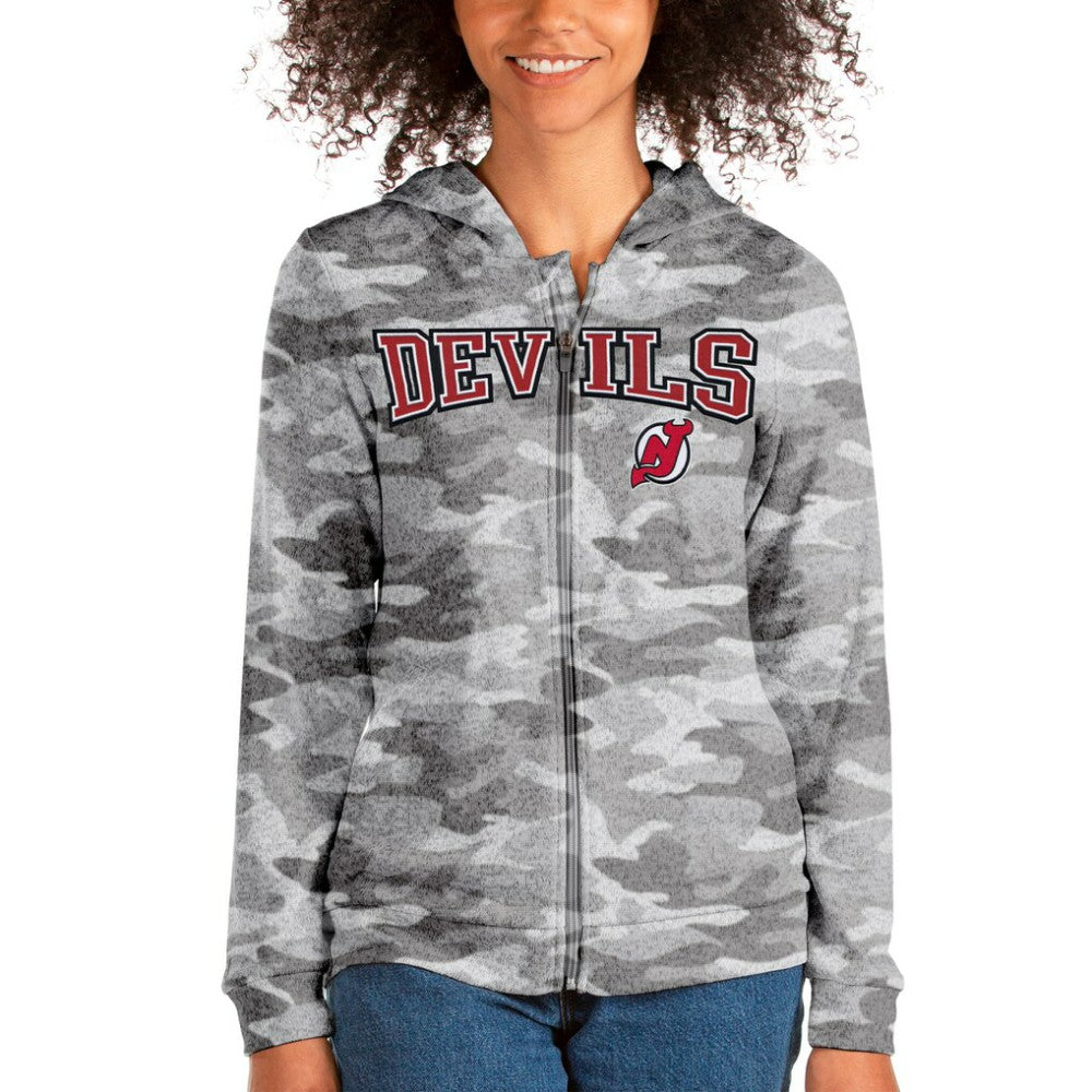New Jersey Devils Antigua Women's Team Absolute Full-Zip Hoodie - Camo Jerseys