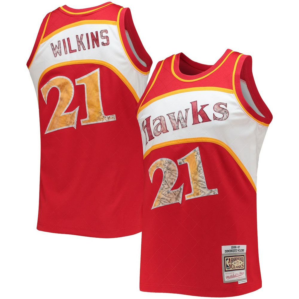 Dominique Wilkins Atlanta Hawks 1986/87 Hardwood Classics NBA 75th Anniversary Diamond Swingman Jersey - Red discount