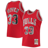 Scottie Pippen Chicago Bulls 1997/98 Hardwood Classics NBA 75th Anniversary Diamond Swingman Jersey sale - Red shop