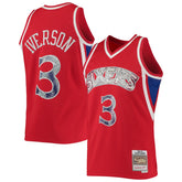 Allen Iverson Philadelphia 76ers 1996/97 Hardwood Classics NBA 75th Anniversary Diamond Swingman Jersey - Red shop