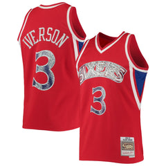 Allen Iverson Philadelphia 76ers 1996/97 Hardwood Classics NBA 75th Anniversary Diamond Swingman Jersey - Red shop