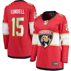 Anton Lundell Florida Panthers Fanatics Women's Home Breakaway Player Jersey - Red Jerseys