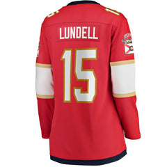 Anton Lundell Florida Panthers Fanatics Women's Home Breakaway Player Jersey - Red Jerseys