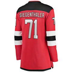 Jonas Siegenthaler New Jersey Devils Fanatics Women's Home Breakaway Player Jersey - Red Jerseys