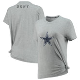 Dallas Cowboys DKNY Sport Women's Ava Tri-Blend T-Shirt - Heathered Gray on sale