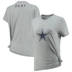 Dallas Cowboys DKNY Sport Women's Ava Tri-Blend T-Shirt - Heathered Gray on sale