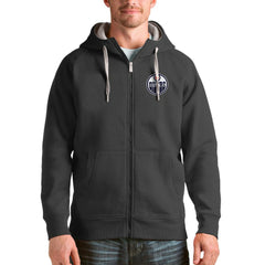 Edmonton Oilers Antigua Logo Victory Full-Zip Hoodie - Charcoal Hoodies