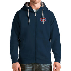 Montreal Canadiens Antigua Logo Victory Full-Zip Hoodie - Navy Hoodies
