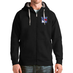 New York Rangers Antigua Logo Victory Full-Zip Hoodie - Black Hoodies