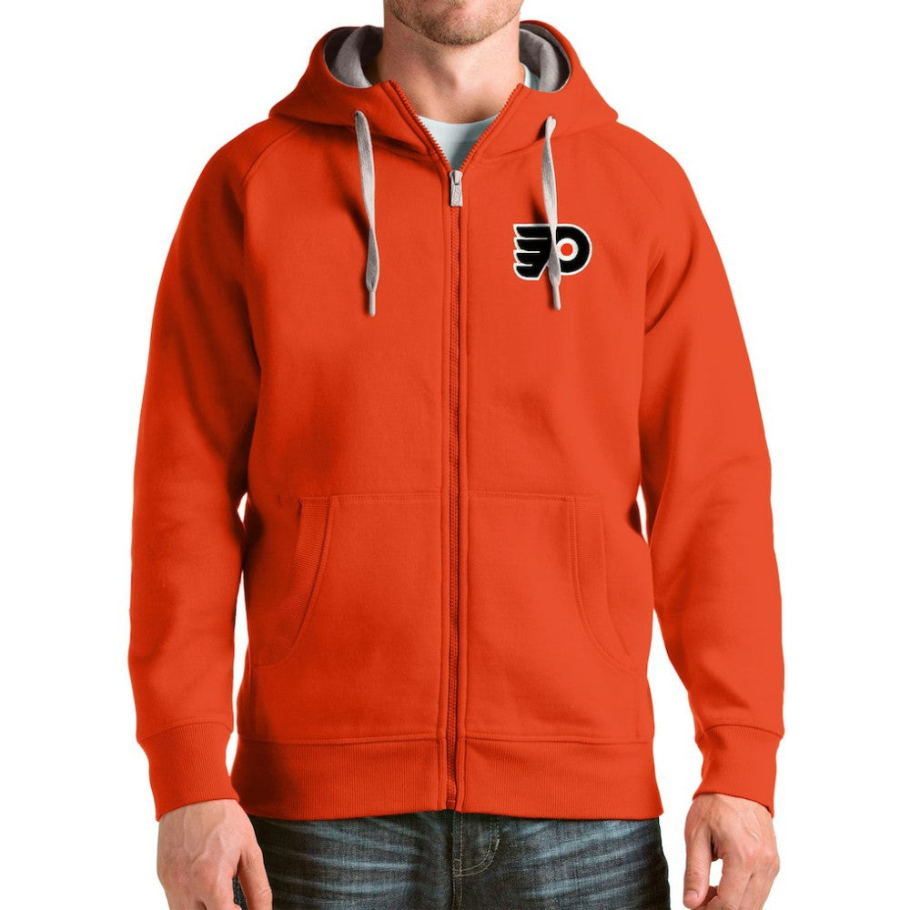 Philadelphia Flyers Antigua Logo Victory Full-Zip Hoodie - Orange Hoodies