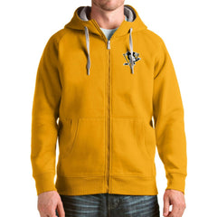 Pittsburgh Penguins Antigua Logo Victory Full-Zip Hoodie - Gold Hoodies