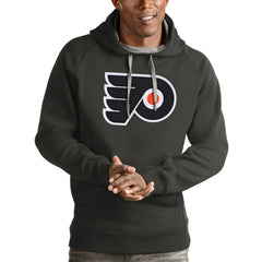 Philadelphia Flyers Antigua Logo Victory Pullover Hoodie - Charcoal Hoodies