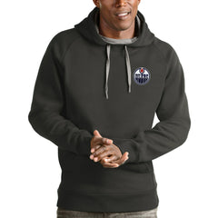 Edmonton Oilers Antigua Victory Pullover Hoodie - Charcoal Hoodies
