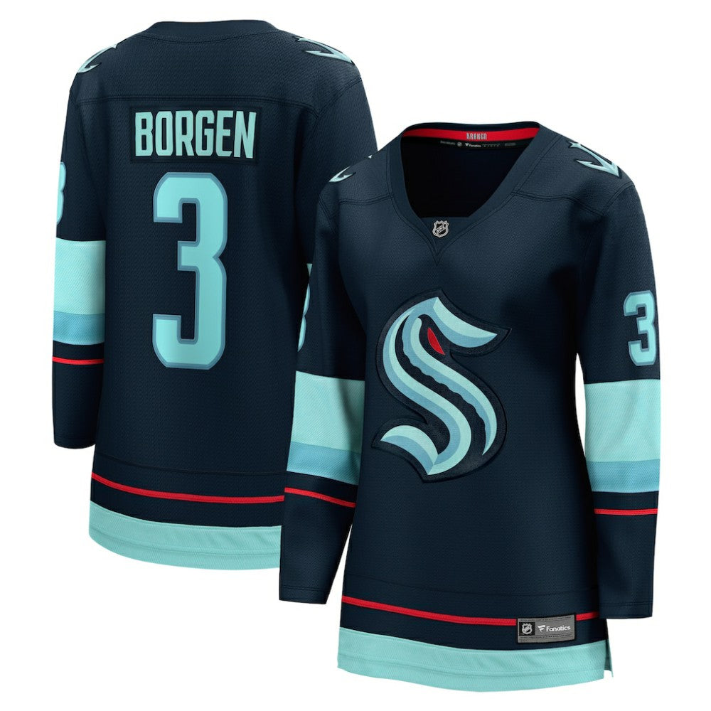 Will Borgen Seattle Kraken Fanatics Women's Home Breakaway Player Jersey - Deep Sea Blue Jerseys