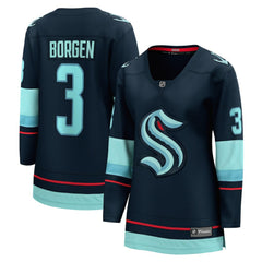 Will Borgen Seattle Kraken Fanatics Women's Home Breakaway Player Jersey - Deep Sea Blue Jerseys
