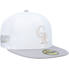 Colorado Rockies 2007 World Series Side Patch Undervisor 59FIFTY Fitted Hat White/Gray