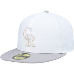Colorado Rockies 2007 World Series Side Patch Undervisor 59FIFTY Fitted Hat White/Gray