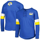 Los Angeles Rams New Era Girls Youth Lace-Up Long Sleeve T-Shirt - Royal sale