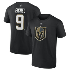 Jack Eichel Vegas Golden Knights Fanatics Authentic Stack Name & Number T-Shirt - Black T-shirts
